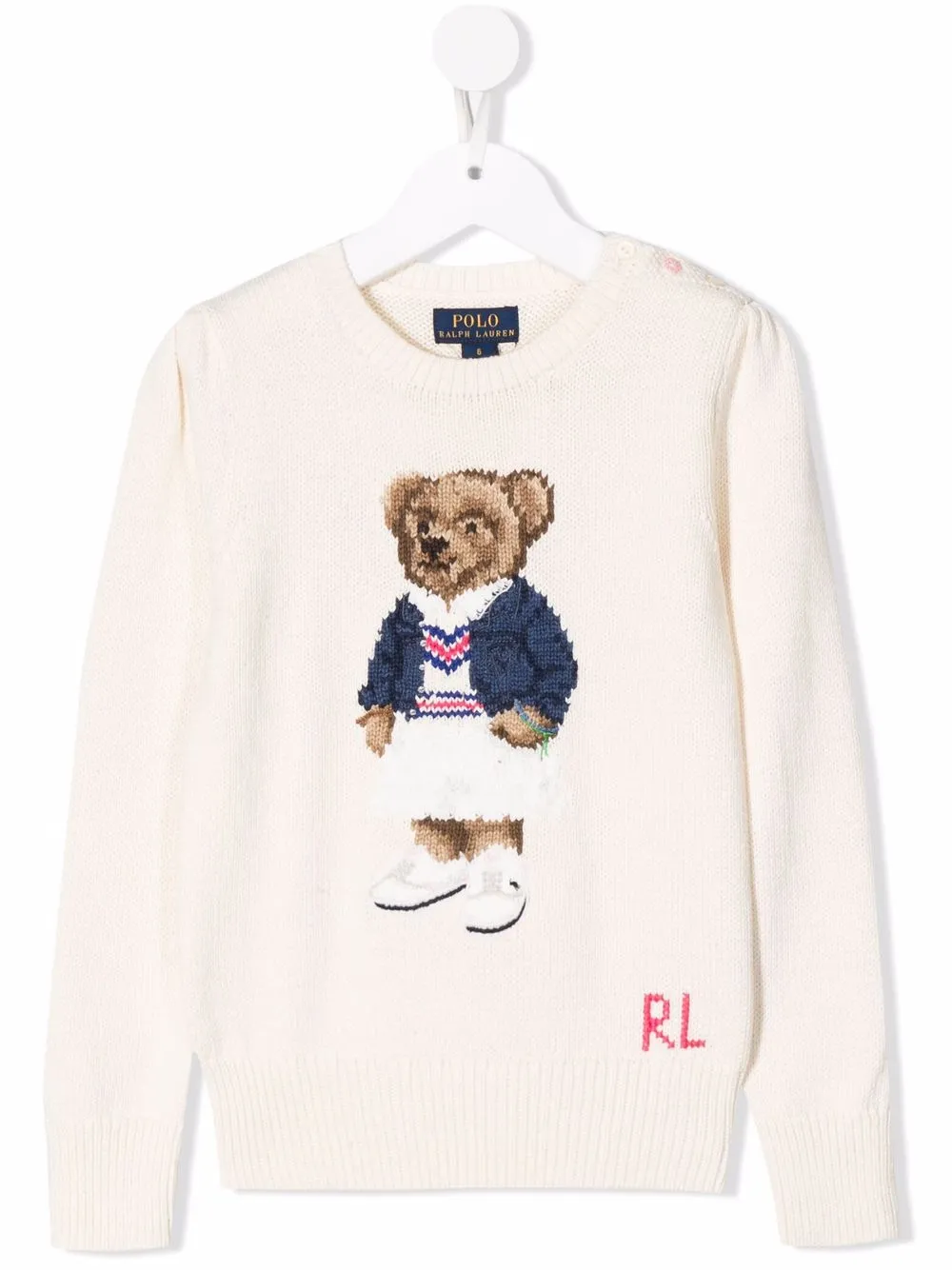 

Ralph Lauren Kids suéter con cuello redondo y logo - Neutro