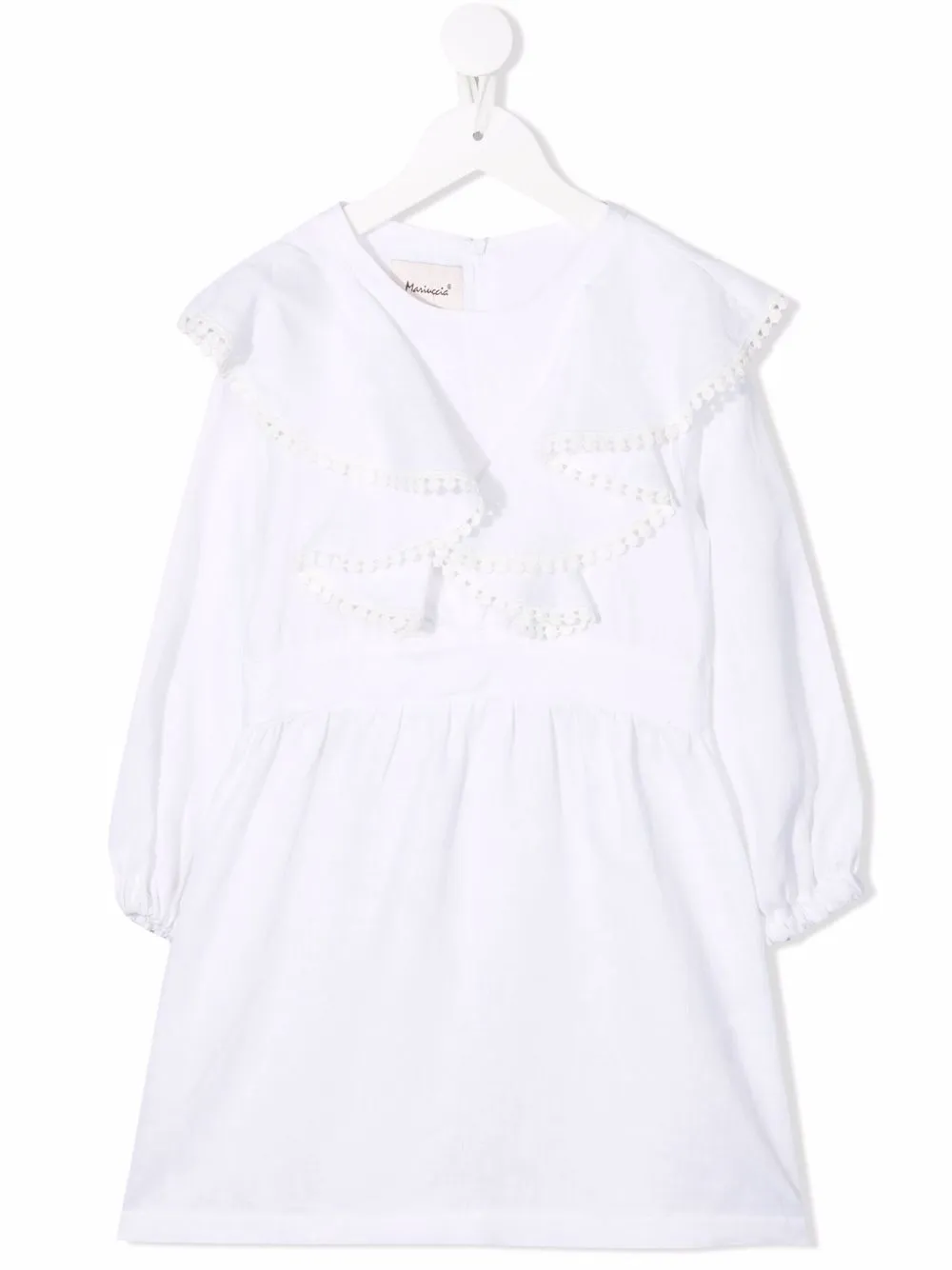 

Mariuccia Milano Kids vestido con detalle de volantes - Blanco