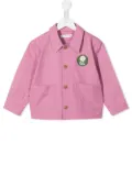 Rejina Pyo Riley logo-patch denim jacket - Pink
