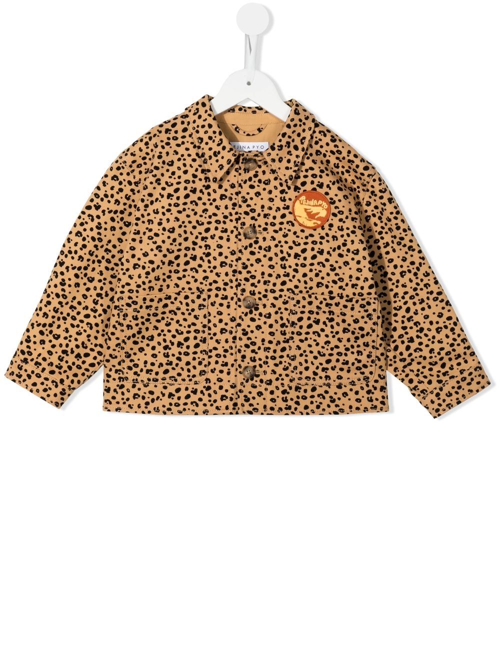 rejina pyo veste riley en coton biologique à imprimé léopard - marron