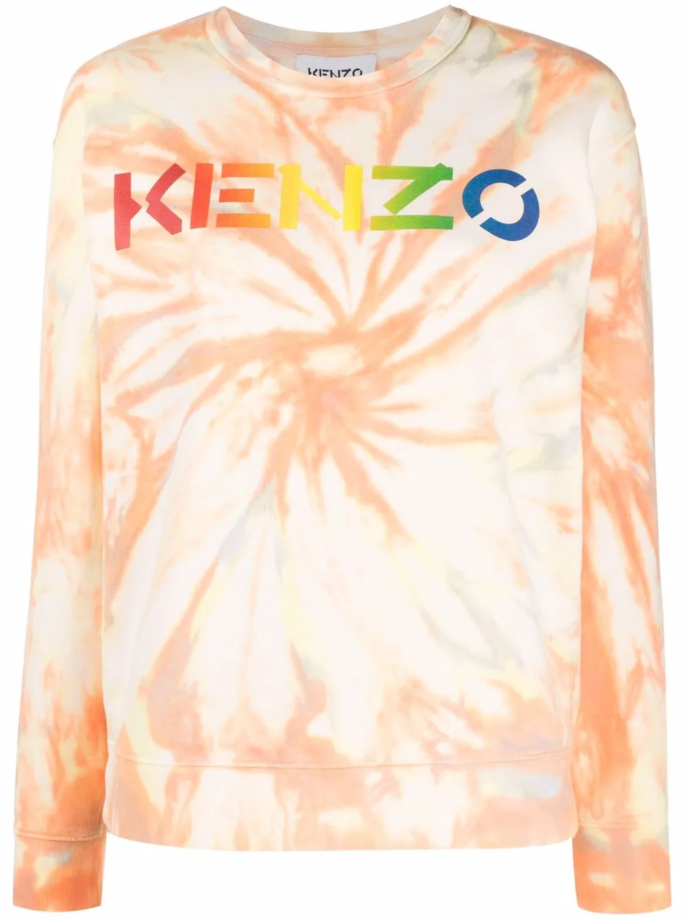 

Kenzo sudadera con estampado tie-dye - Naranja