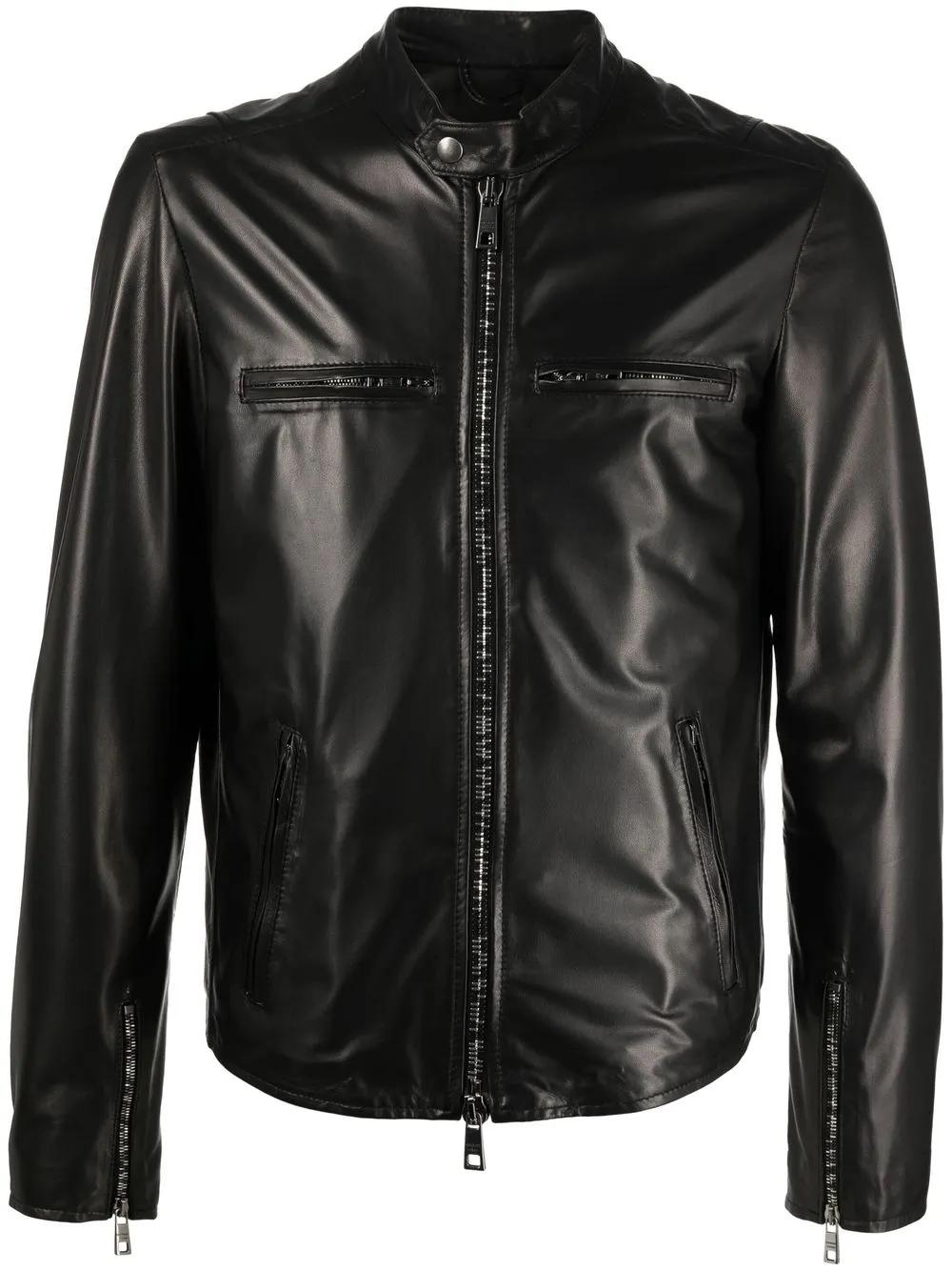 

Giorgio Brato zip-up leather jacket - Black