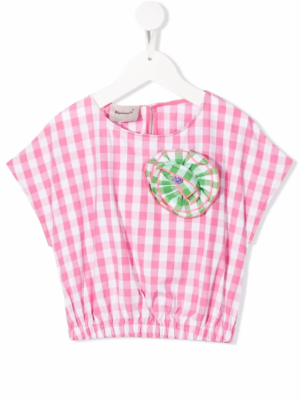 

Mariuccia Milano Kids playera a cuadros gingham - Rosado