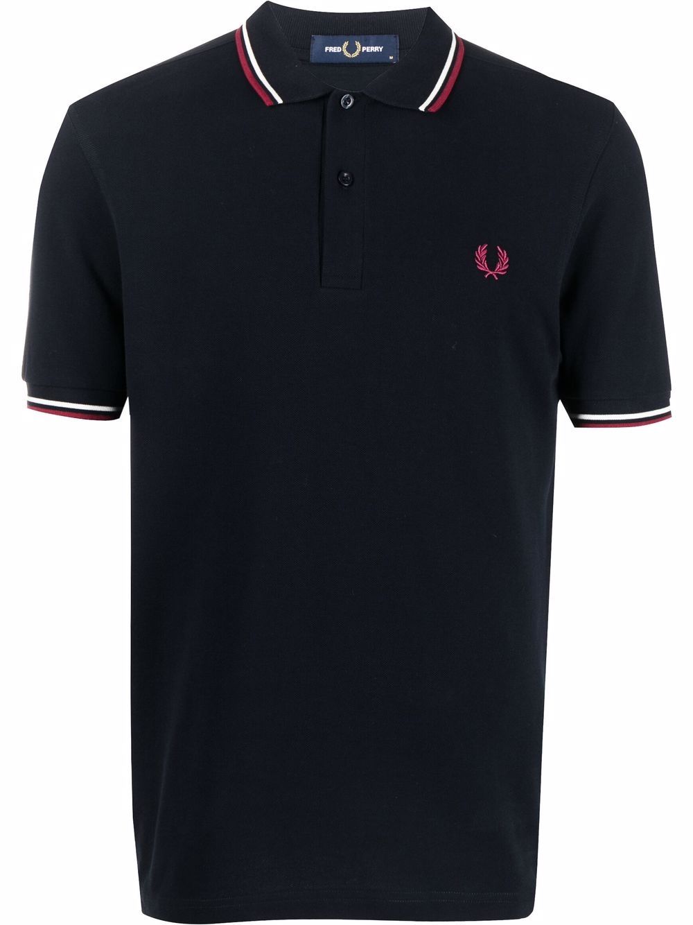 Fred Perry embroidered-logo polo shirt - Blue