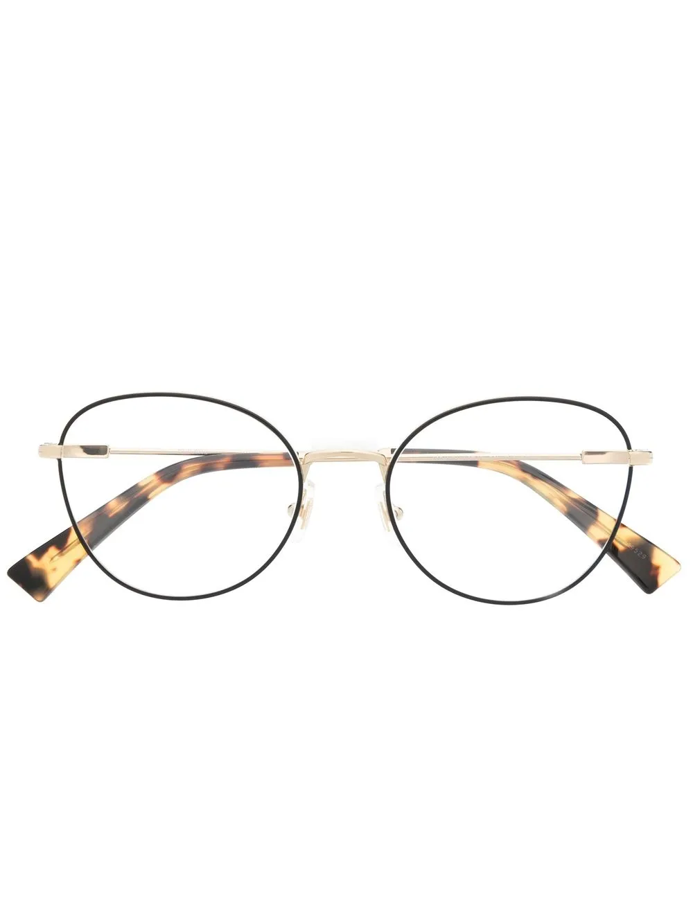 

Miu Miu Eyewear lentes con ribete de carey - Negro