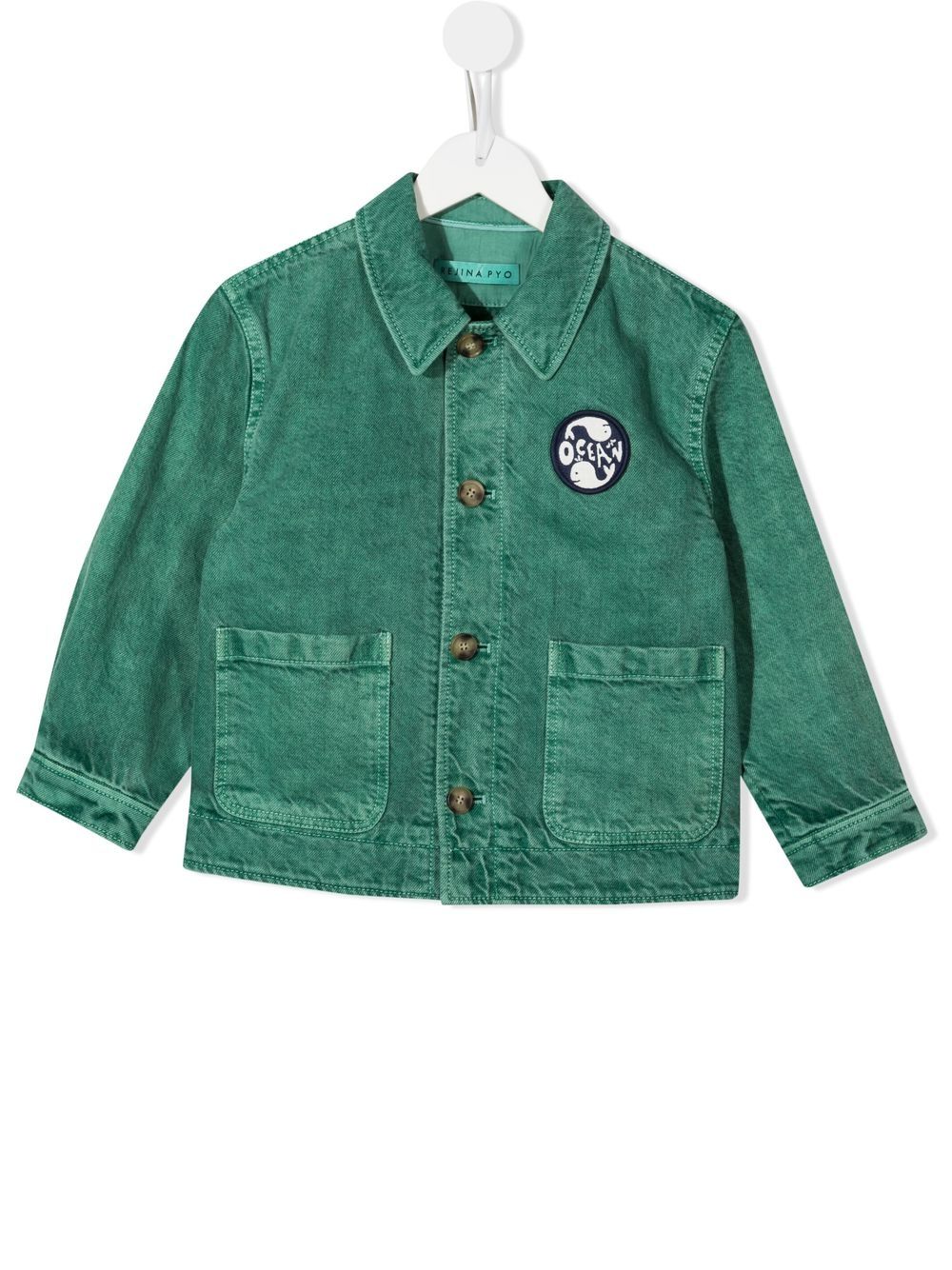rejina pyo veste riley à patch logo - vert