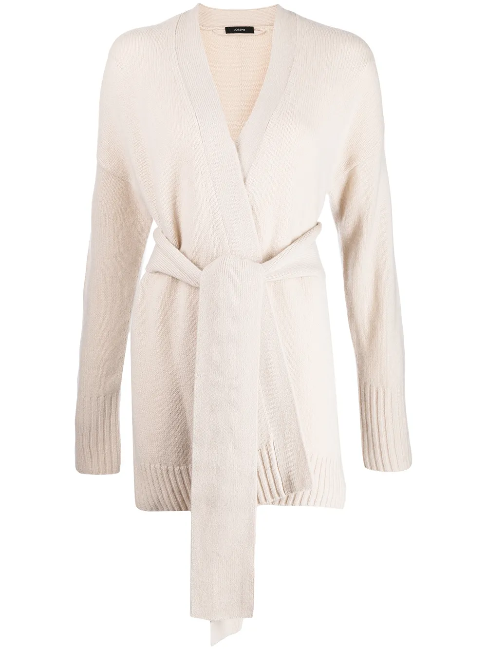 

JOSEPH tied-waist cashmere cardigan - Neutrals