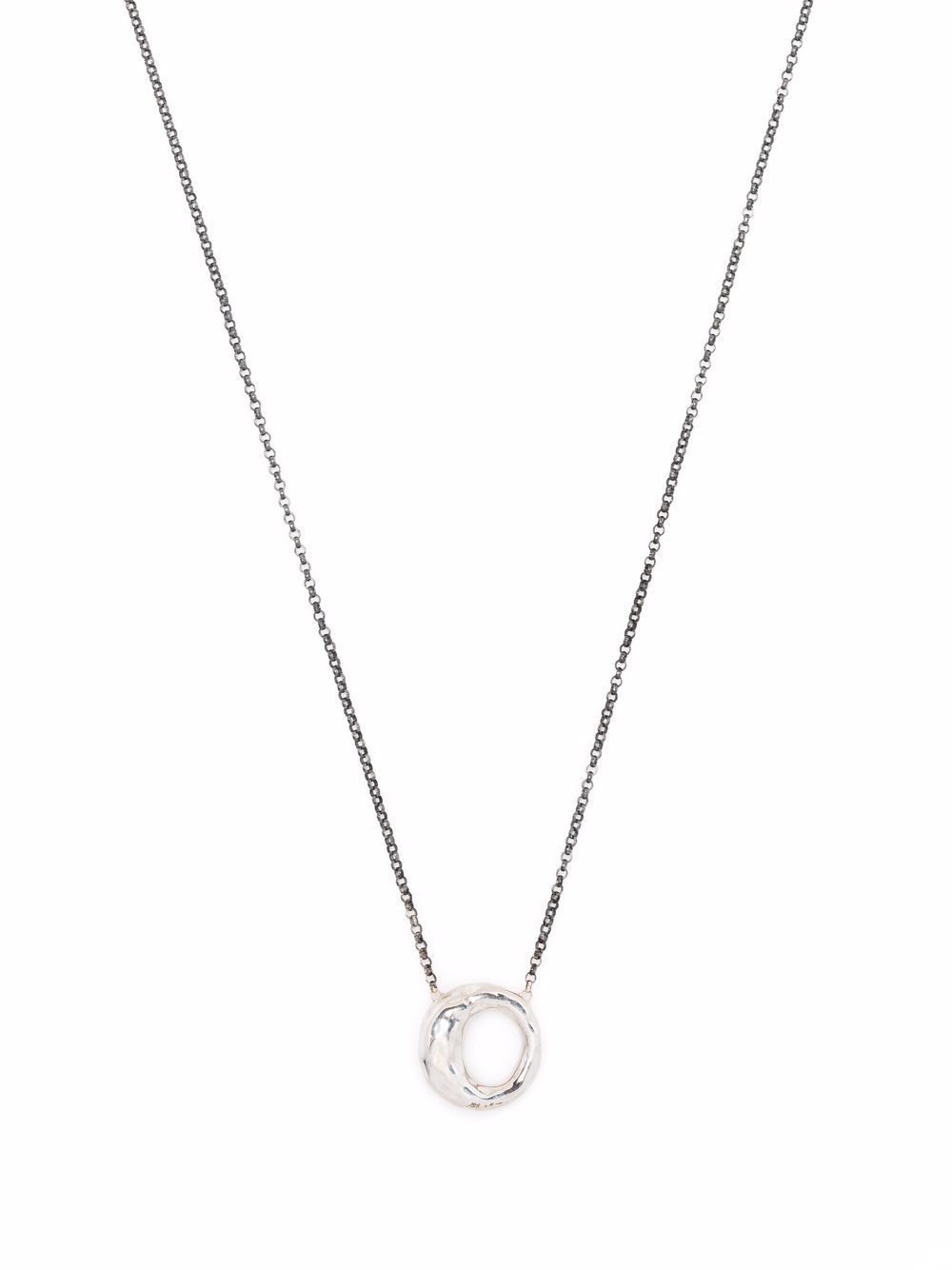 фото Rosa maria hammered-effect pendant necklace