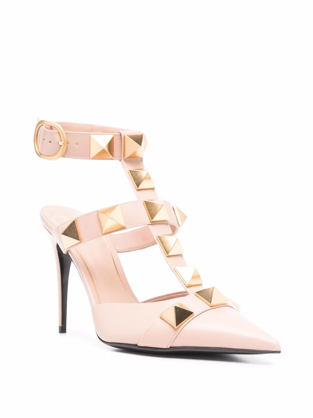 Valentino Garavani Roman Stud pumps met puntige neus Roze