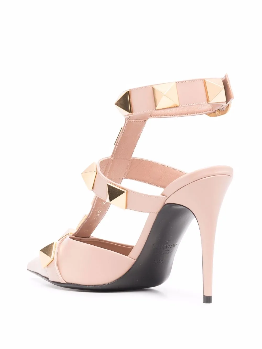 Valentino Garavani Roman Stud pumps met puntige neus Roze