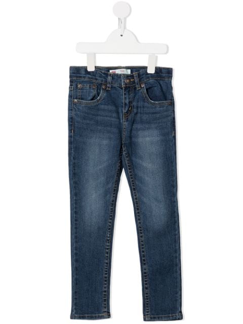 Levi's Kids slim-cut stonewashed jeans