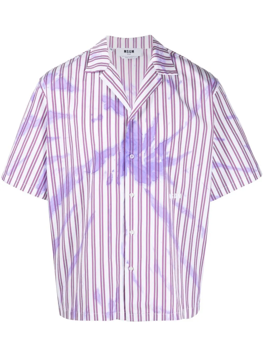 

MSGM camisa con rayas estampadas - Morado