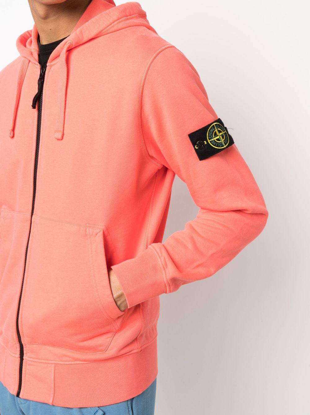 фото Stone island худи на молнии с нашивкой compass