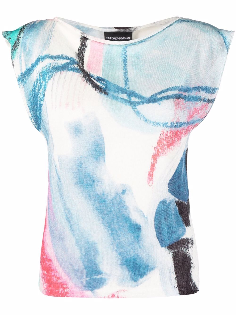 

Emporio Armani top sin mangas con estampado tie-dye - Azul