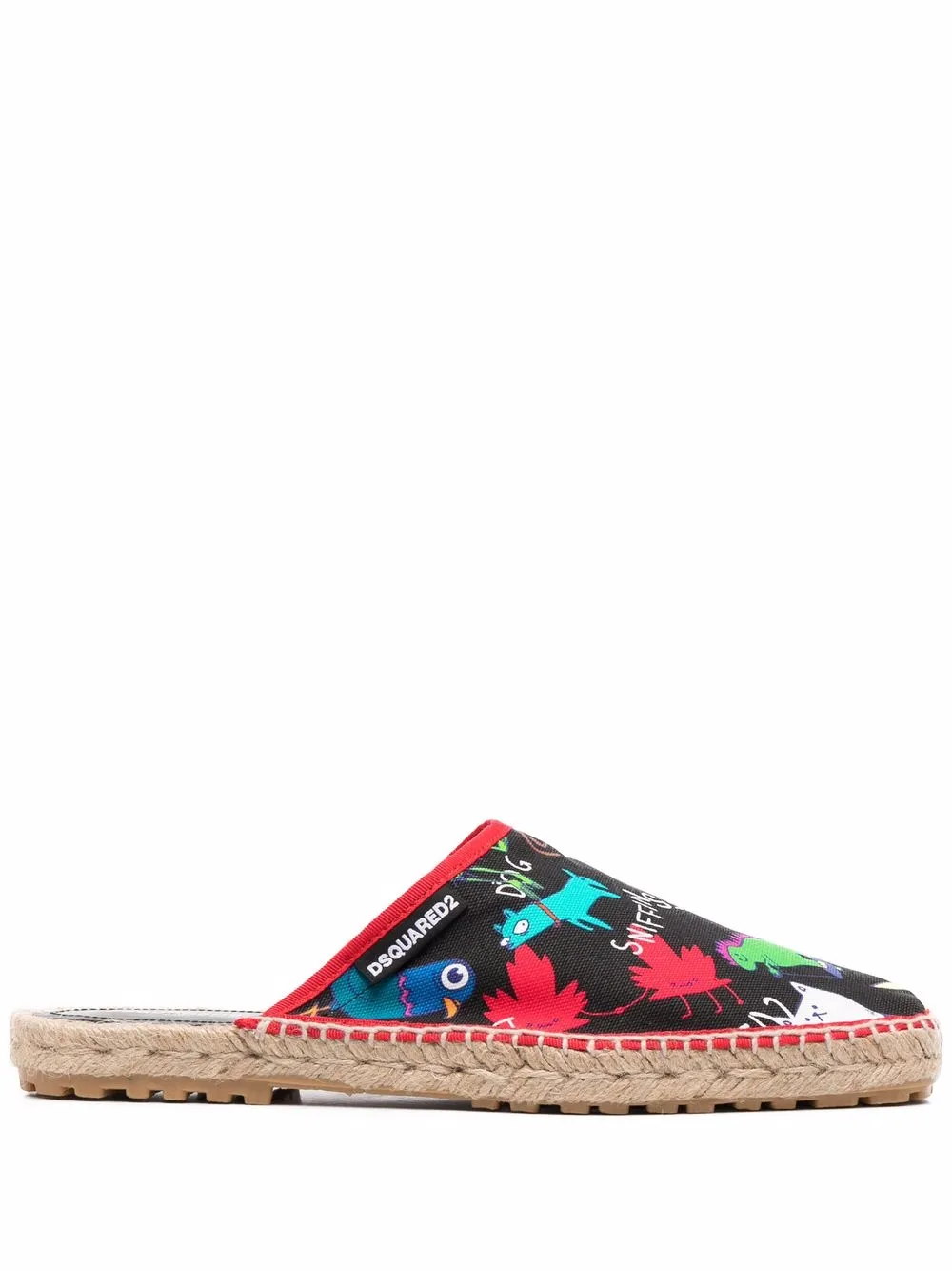 

Dsquared2 embroidered mule espadrilles - Black