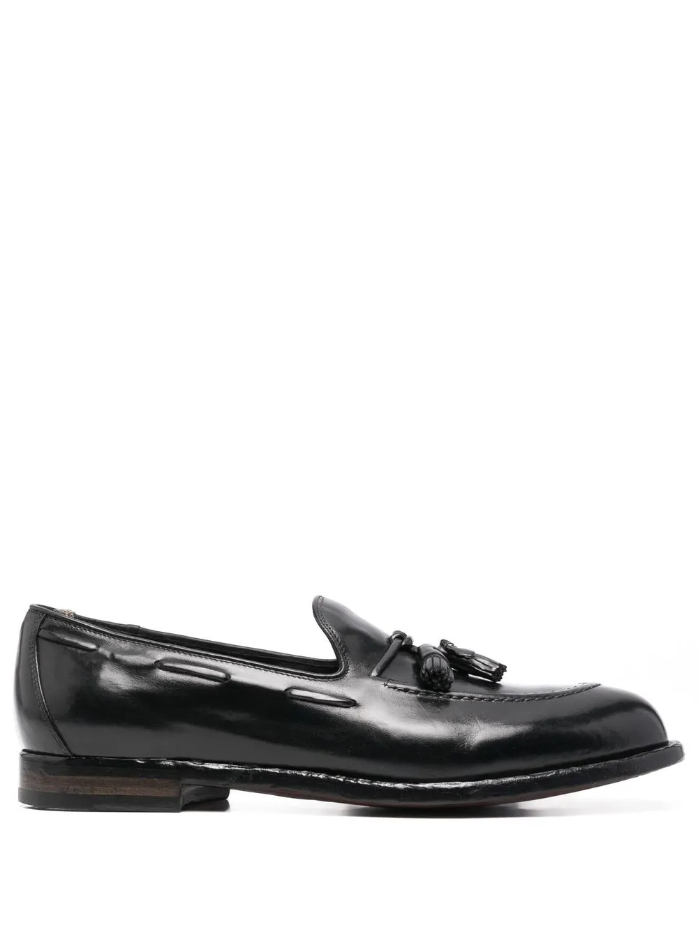 

Officine Creative mocasines con detalle de borlas - Negro