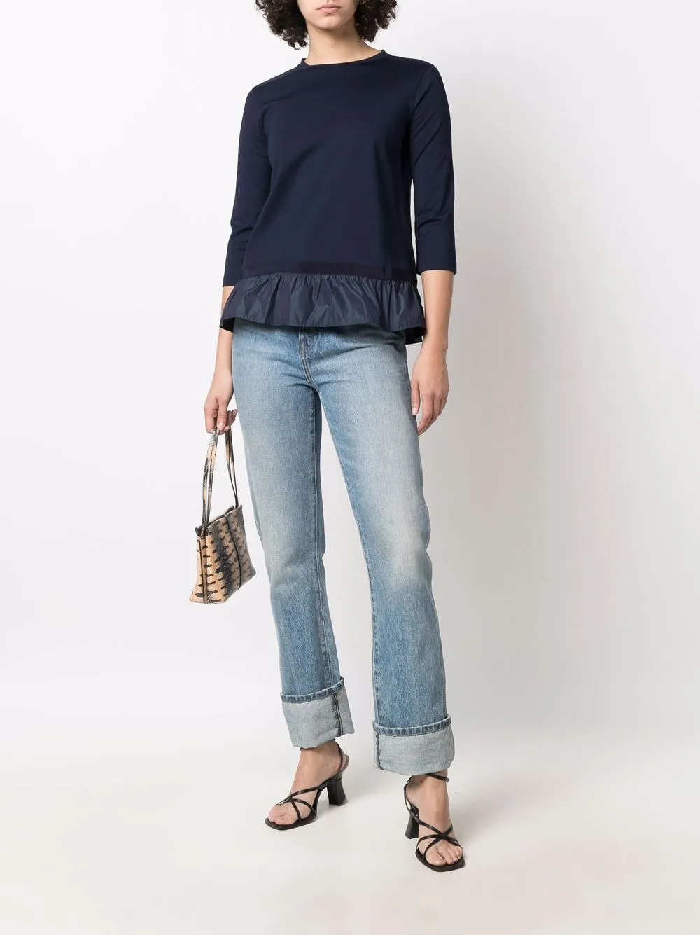 Herno taffeta-hem three-quarter sleeve T-shirt | T-Shirts & Jersey Shirts | Image 2