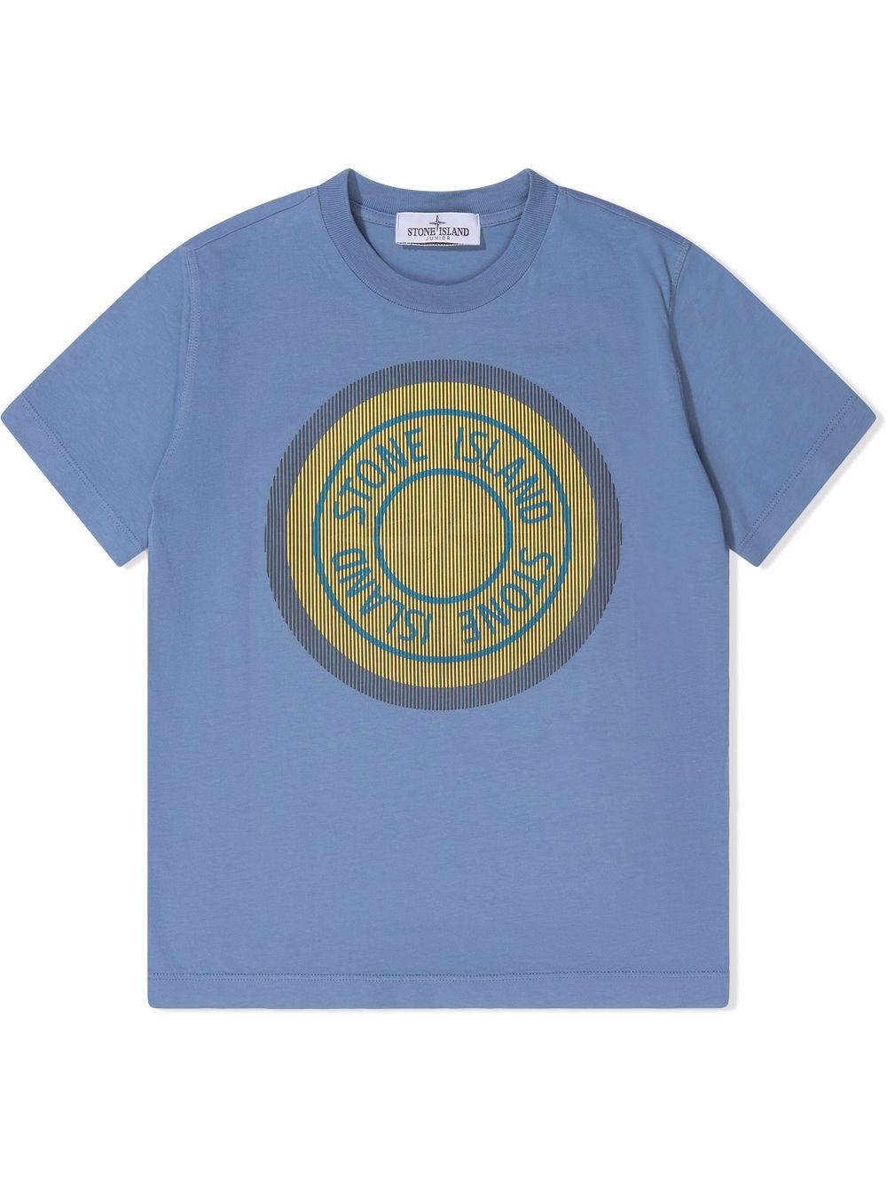 

Stone Island Junior playera con logo círcular estampado - Azul