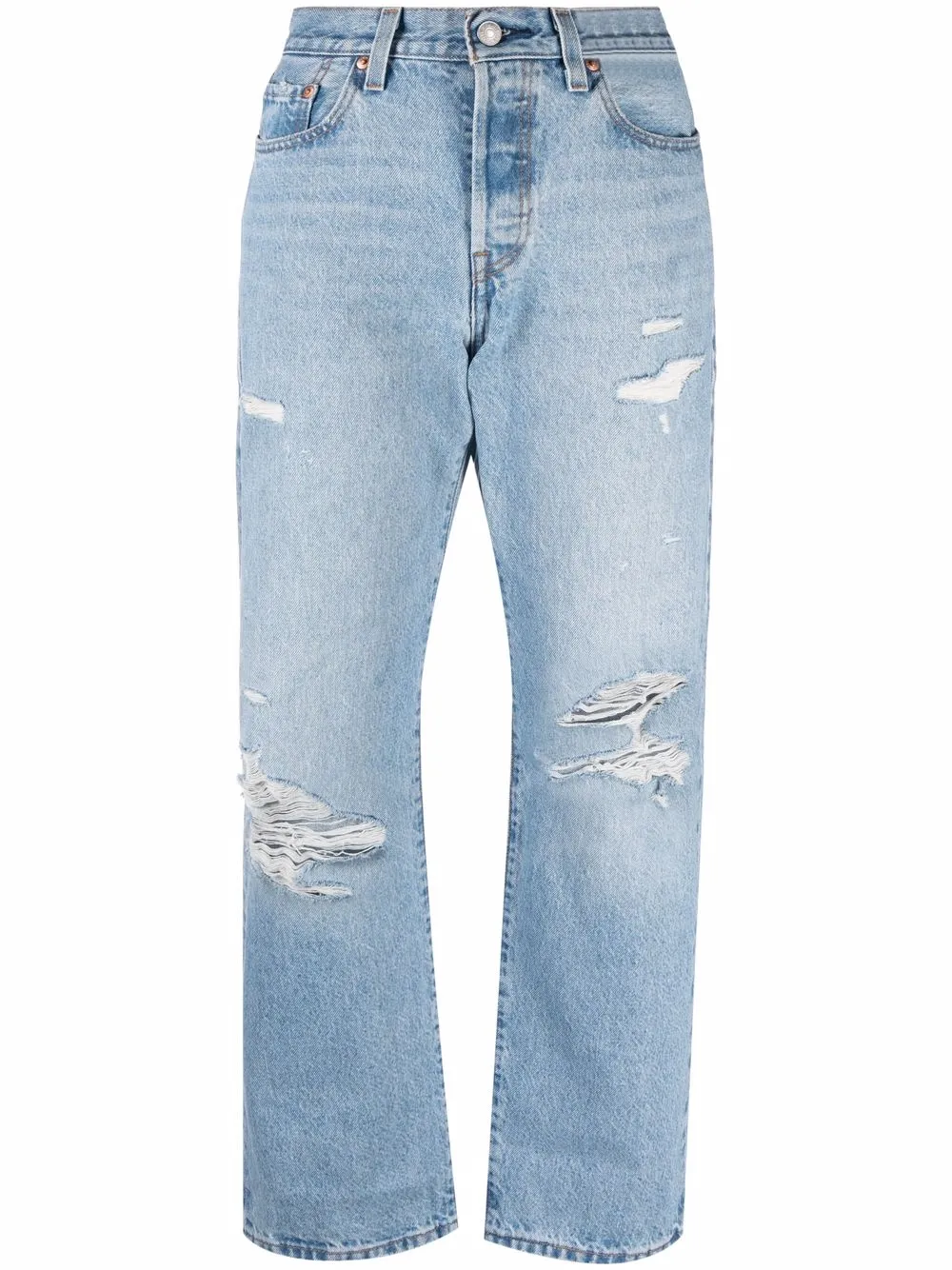 

Levi's cropped distressed jeans - Blue