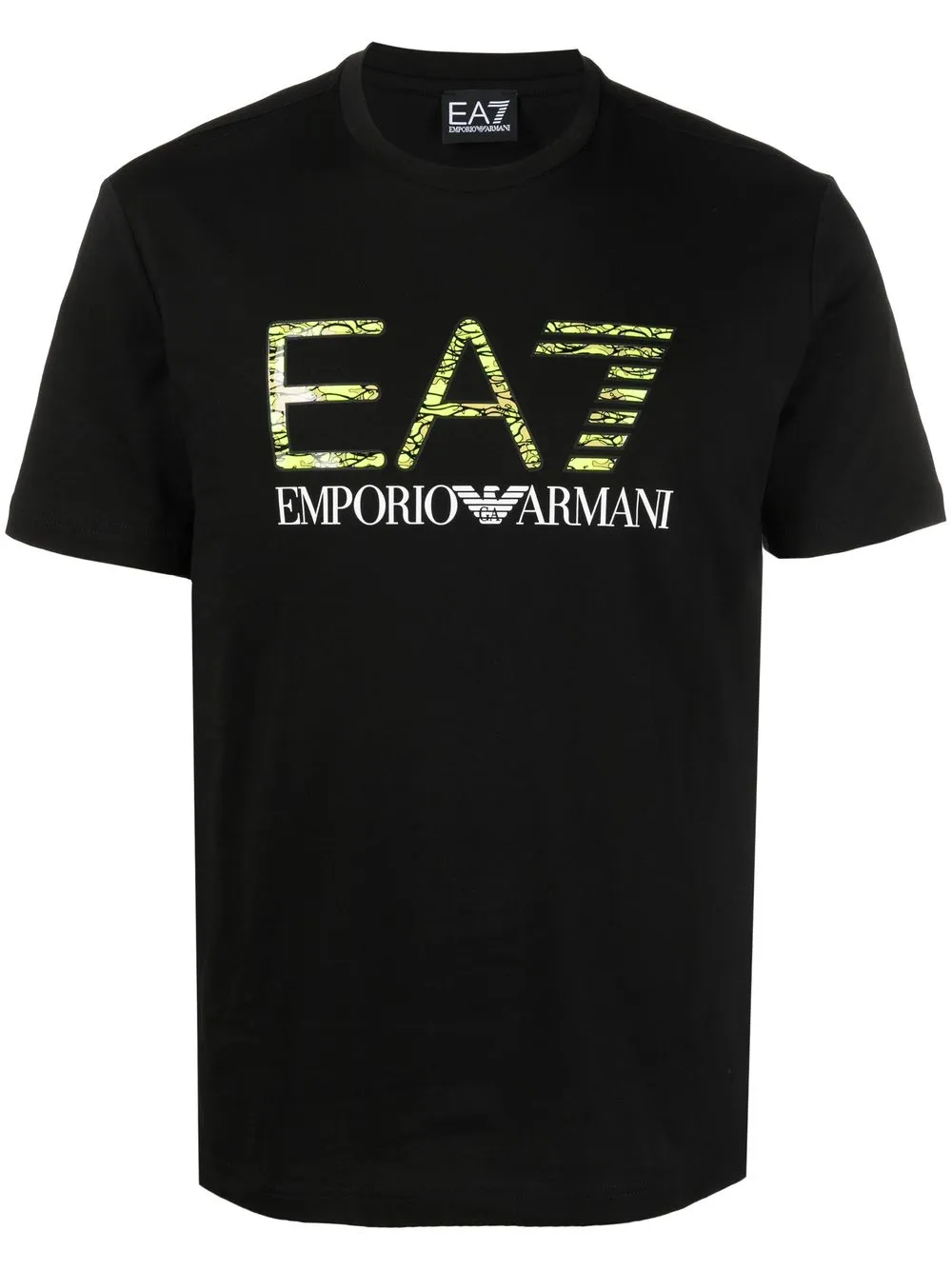 

Ea7 Emporio Armani logo-print cotton T-shirt - Black