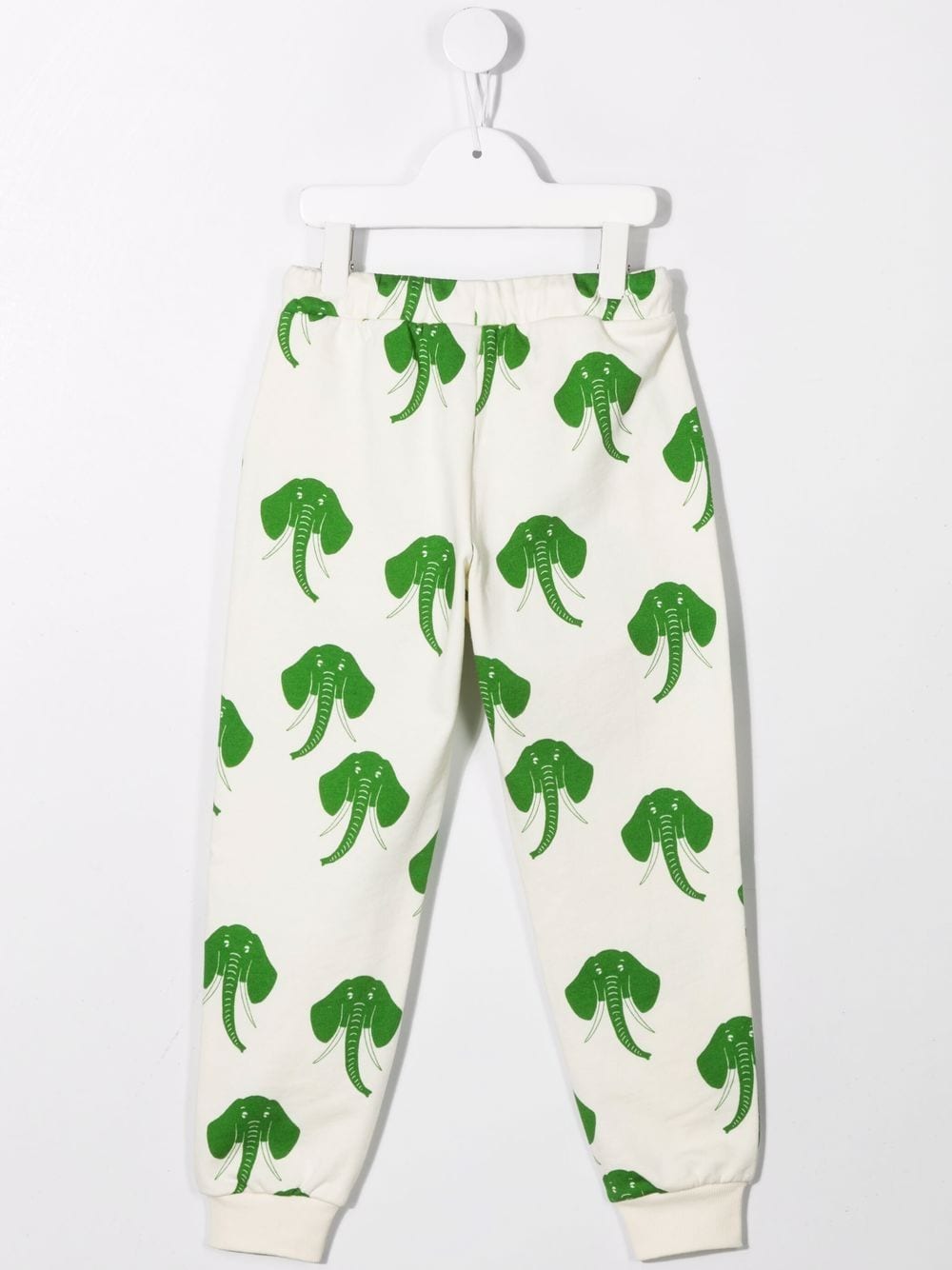 Mini Rodini Joggingbroek met olifantprint - Beige