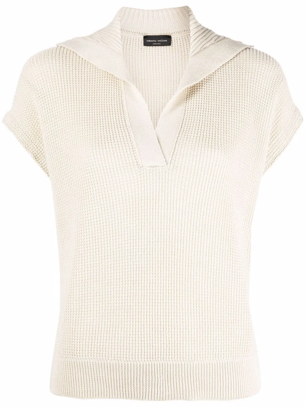 

Roberto Collina waffle-knit polo top - Neutrals