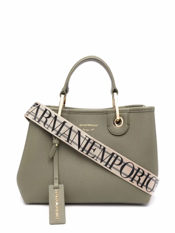 Emporio Armani MyEA engraved-logo Pebble Tote - Farfetch
