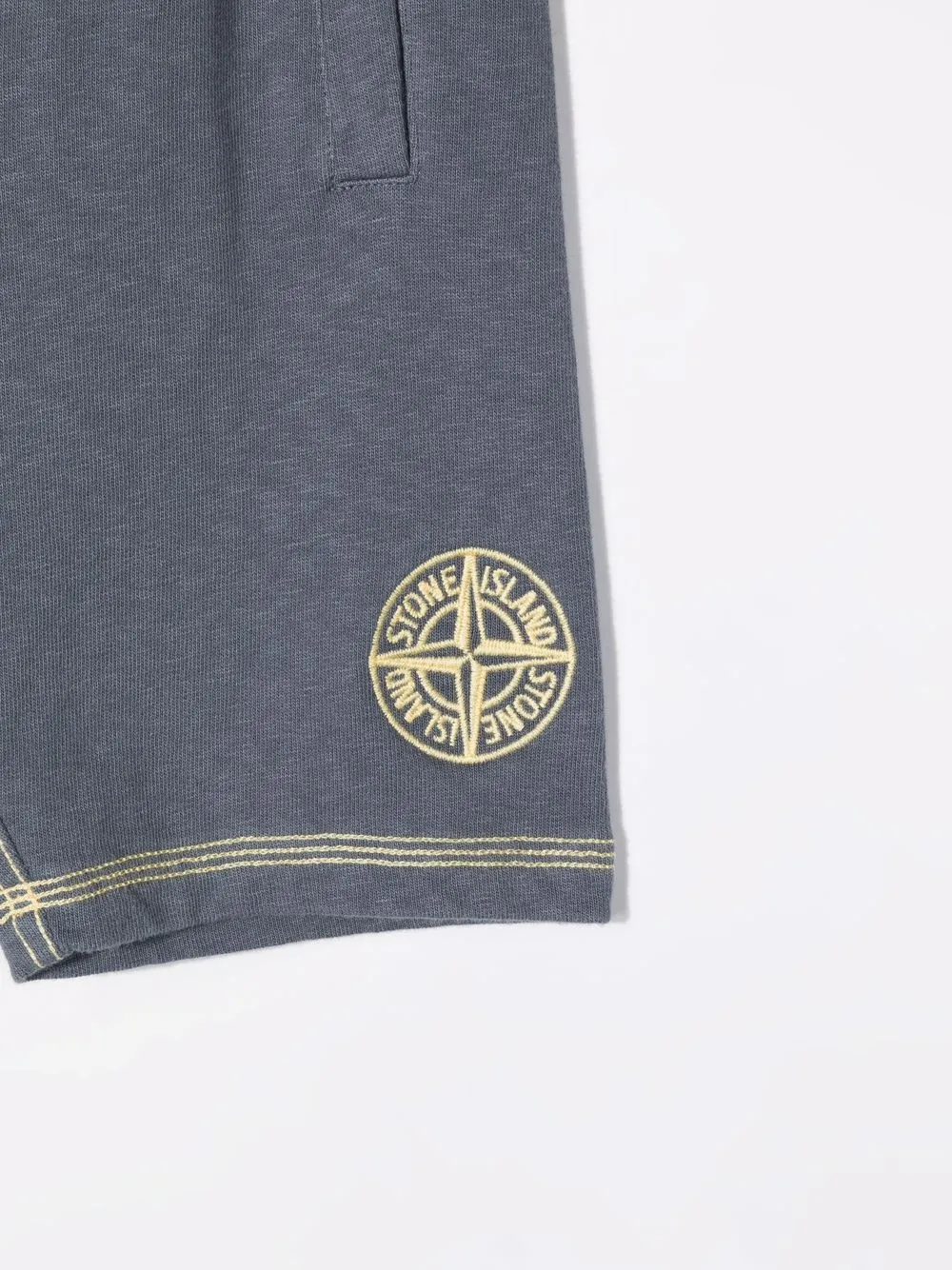  Stone Island Junior Bermudas Mit Logo Stickerei   Blau 