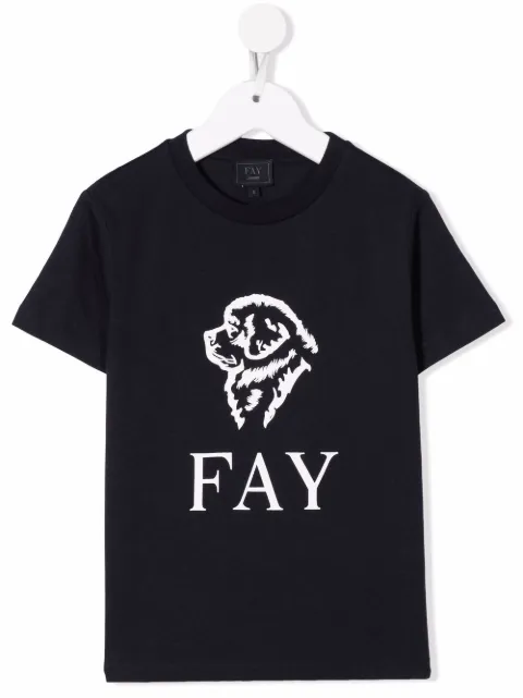 Fay Kids logo-print T-shirt
