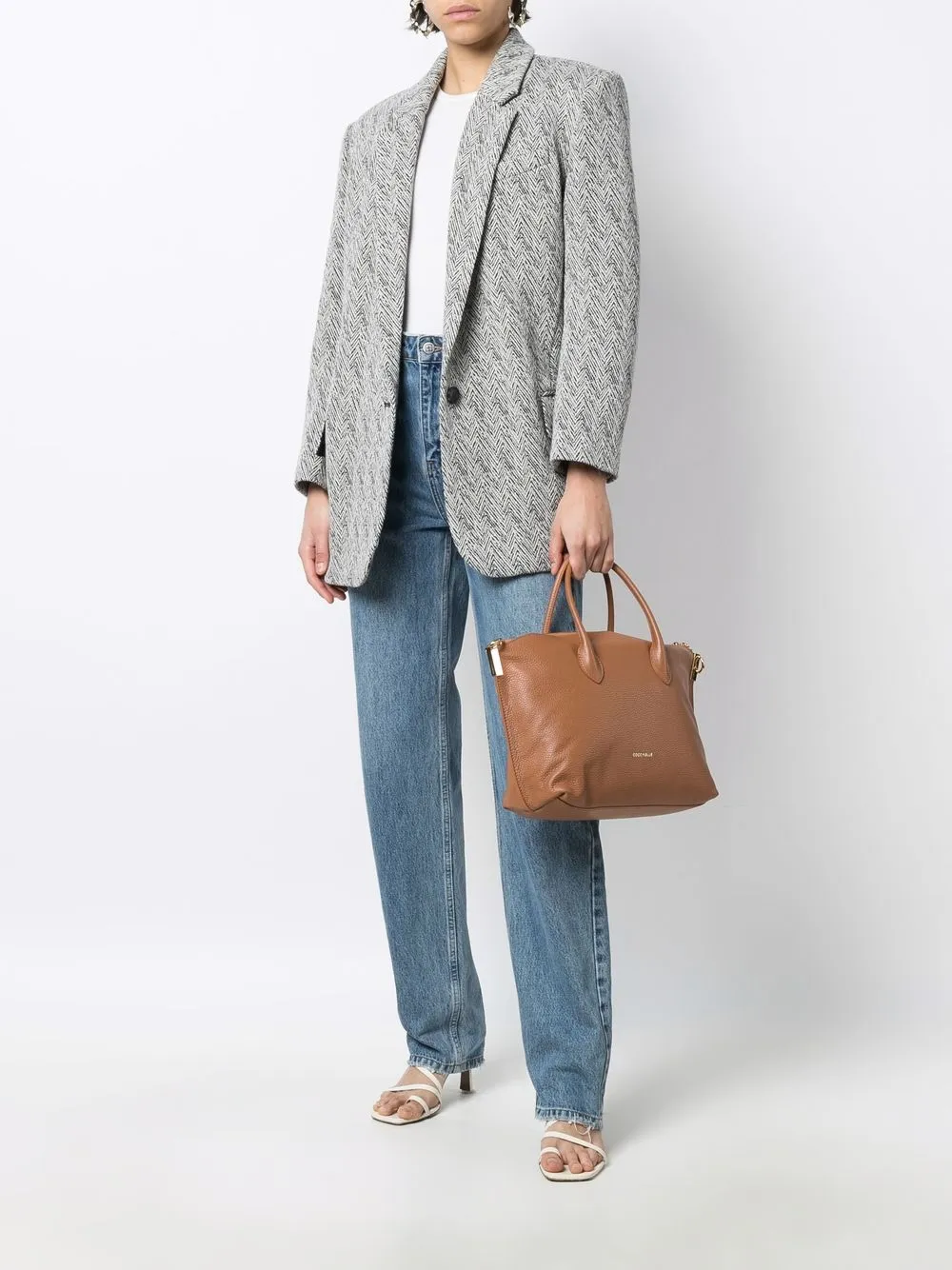 фото Coccinelle сумка-тоут с тисненым логотипом