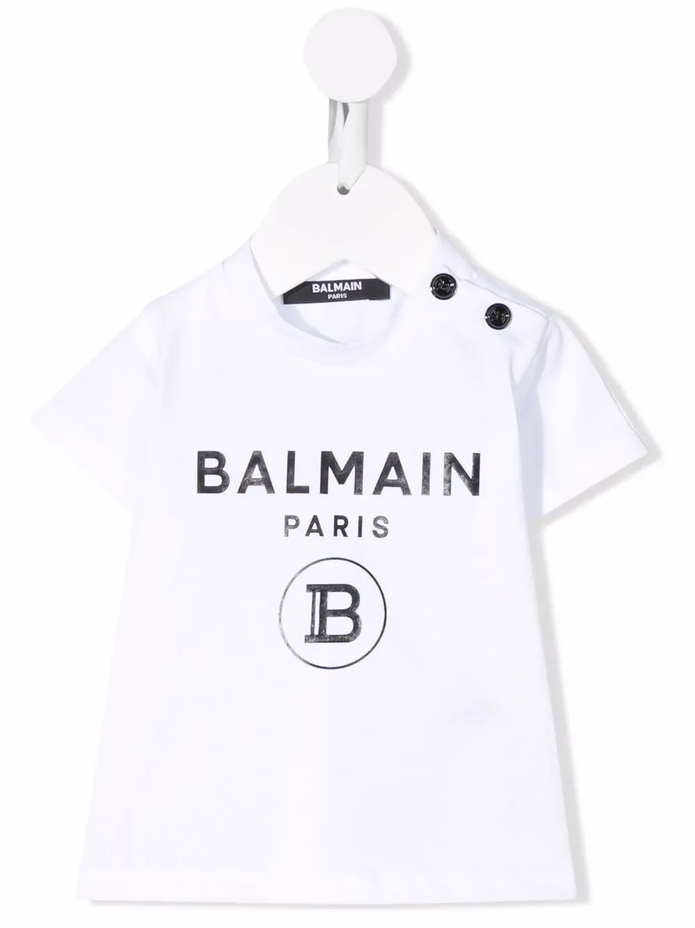 

Balmain Kids playera con cuello redondo y logo - Blanco