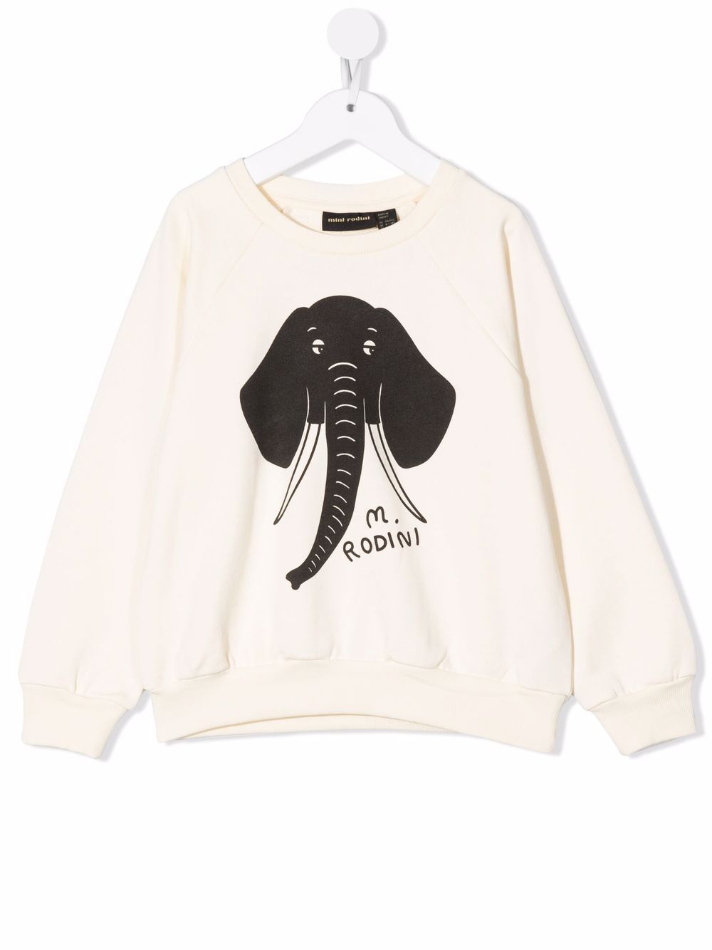 

Mini Rodini elephant-print organic cotton sweatshirt - White