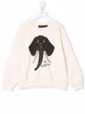 Mini Rodini elephant-print organic cotton sweatshirt - White