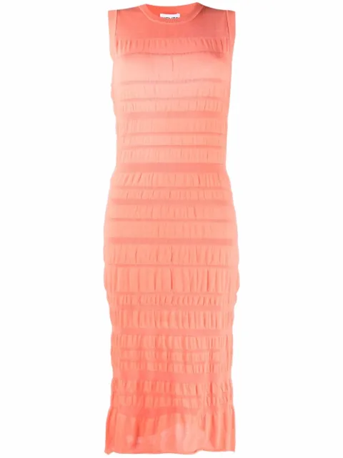 Kenzo vestido tipo body con rayas fruncidas