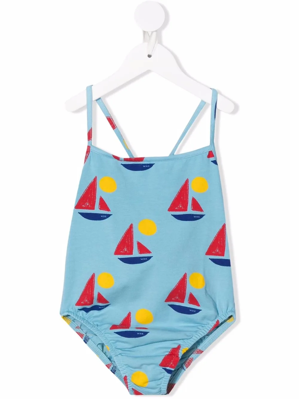 

Weekend House Kids. traje de baño con estampado de barco - Azul