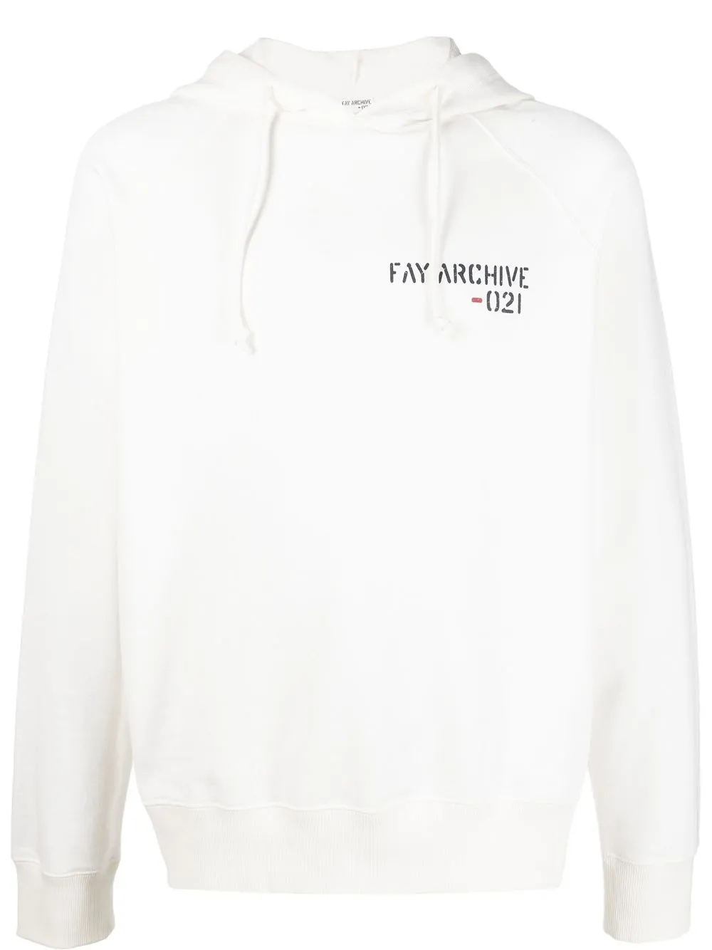 

Fay hoodie con logo estampado - Blanco