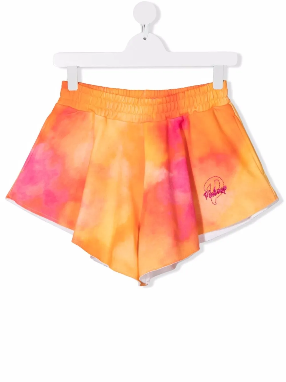 

Pinko Kids shorts con logo bordad - Naranja