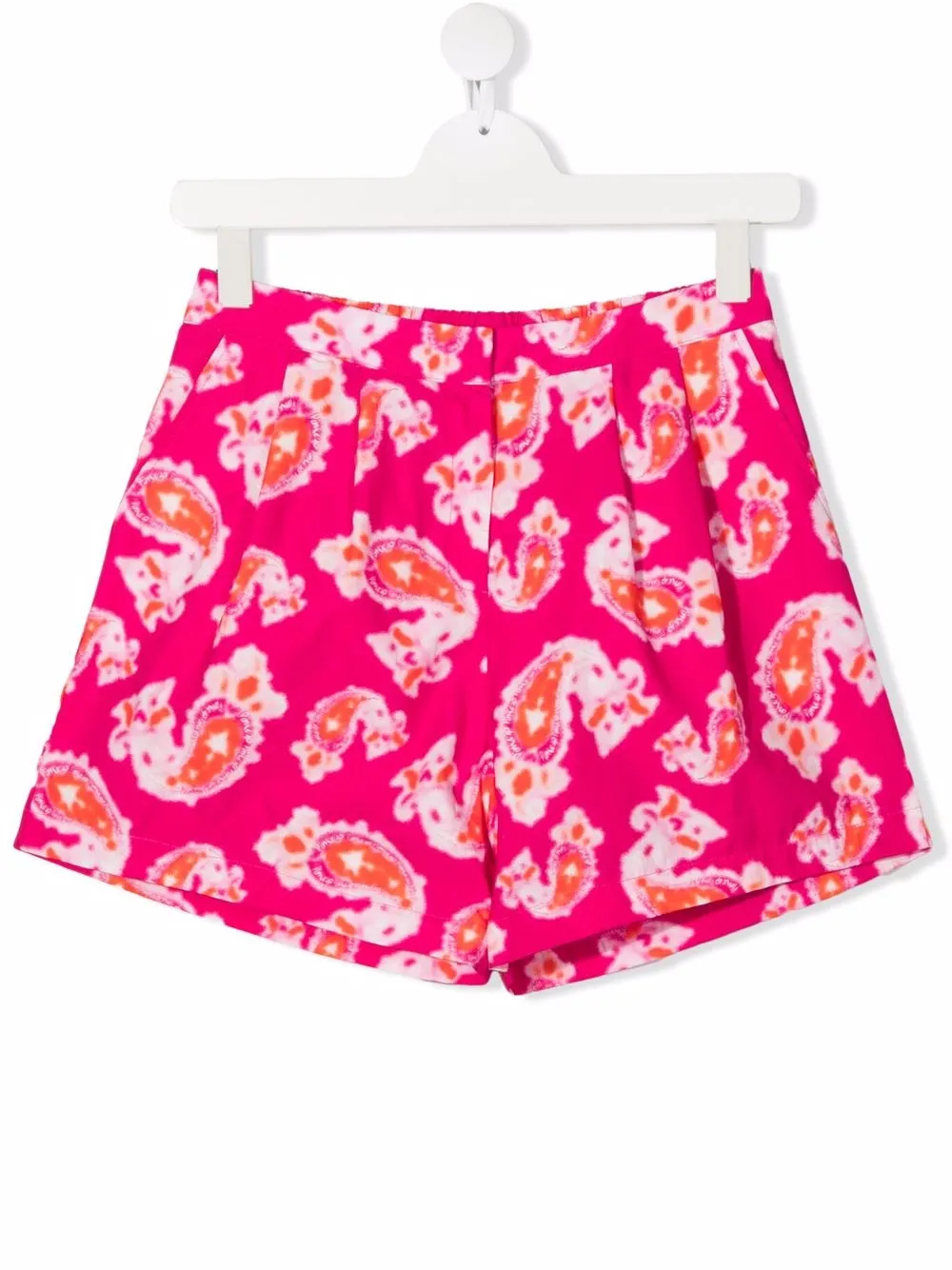 

Pinko Kids shorts con estampado de cachemira - Rosado