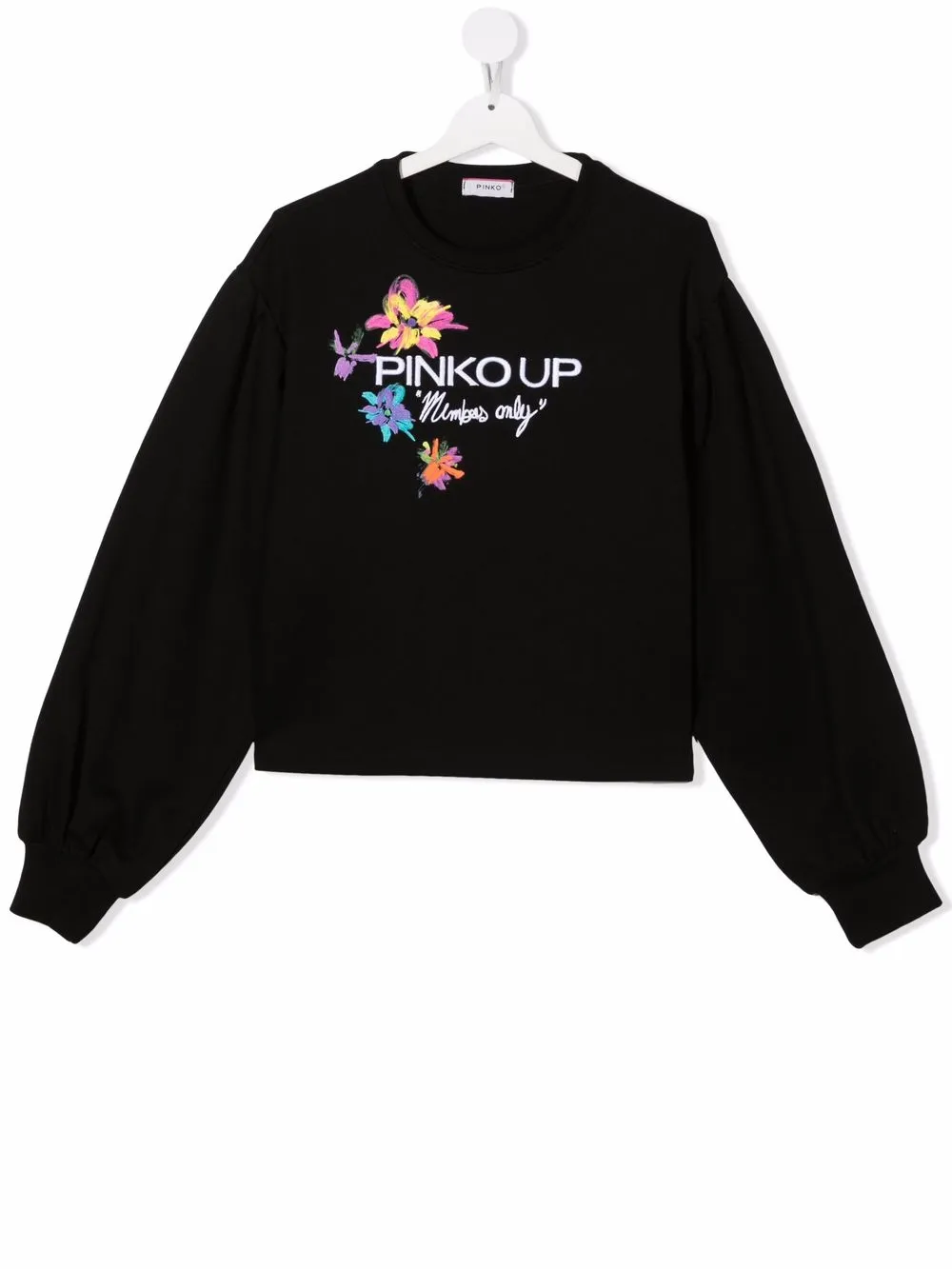 

Pinko Kids sudadera con eslogan estampado - Negro