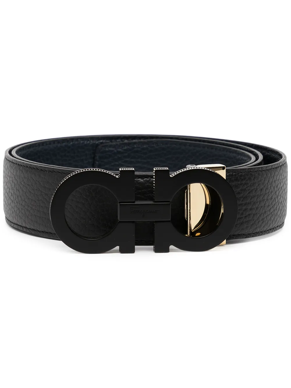 

Ferragamo Gancini leather belt - Black
