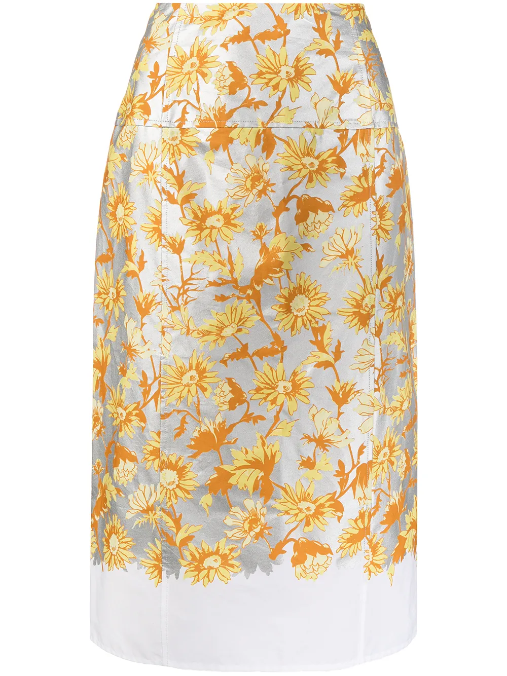 

Paul Smith floral print straight skirt - Silver