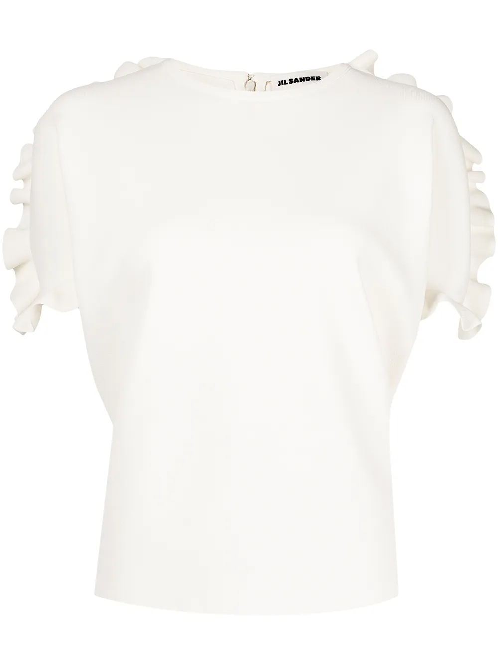 

Jil Sander top con panel de volantes - Blanco