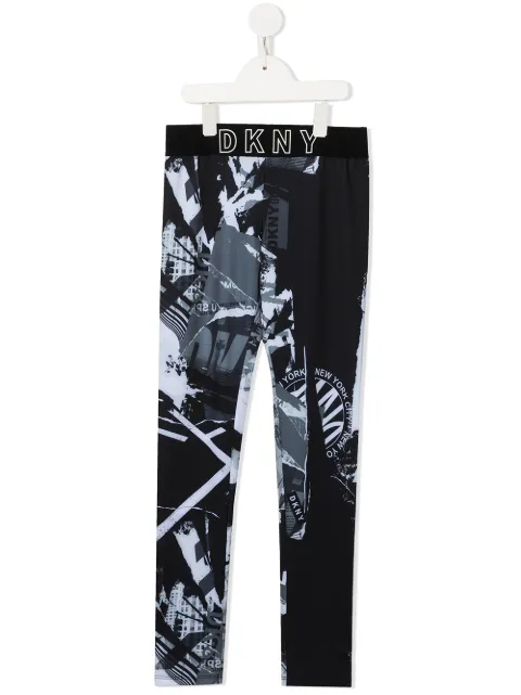 Dkny Kids leggins con logo estampado