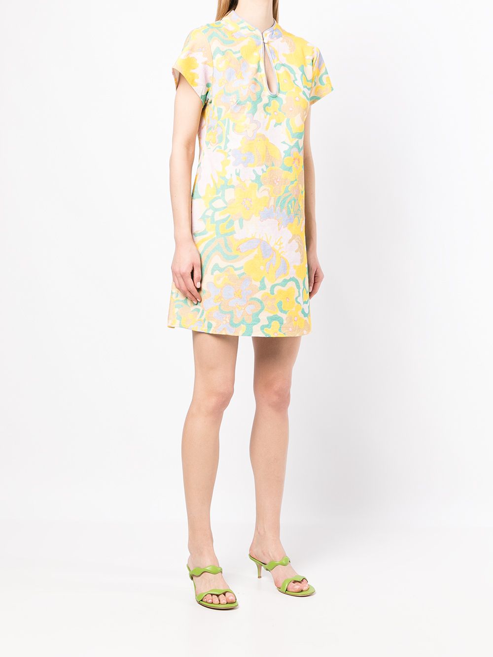 Rixo Floral Shift Mini Dress - Farfetch