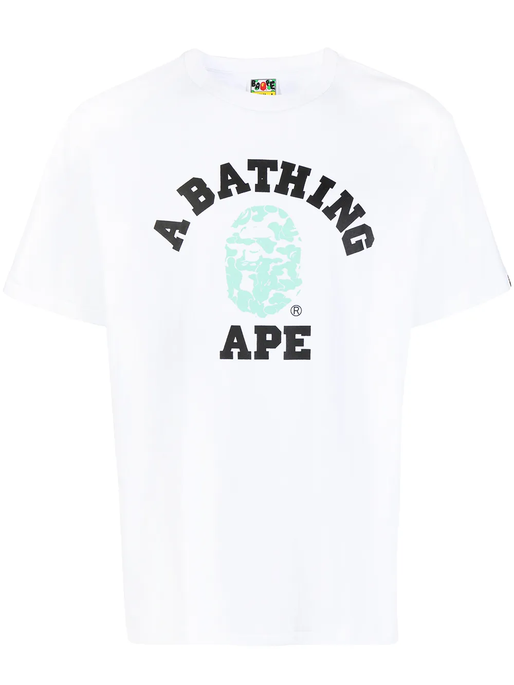 

A BATHING APE® playera con logo estampado - Blanco