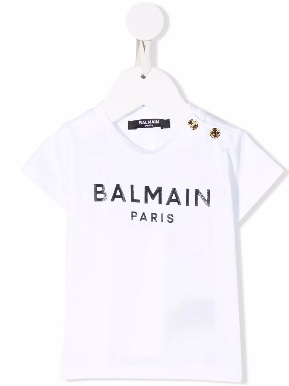 

Balmain Kids playera con logo estampado - Blanco