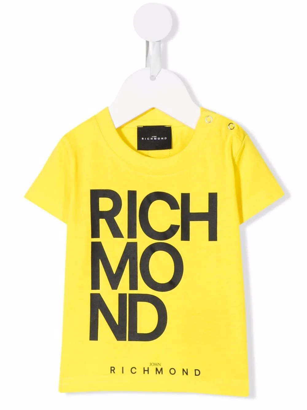 

John Richmond Junior playera con logo estampado - Amarillo