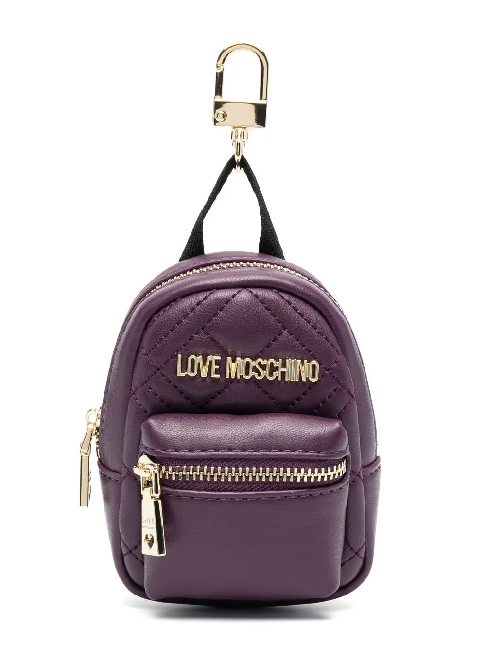 

Love Moschino cartera estilo mochila capitonada - Morado