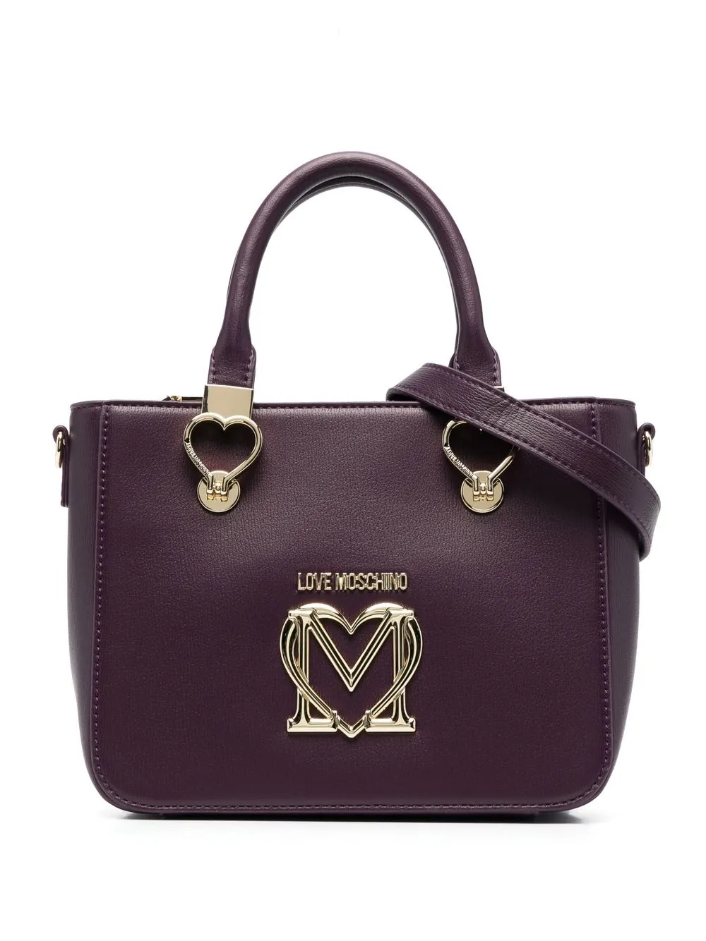 

Love Moschino logo top-handle tote - Purple