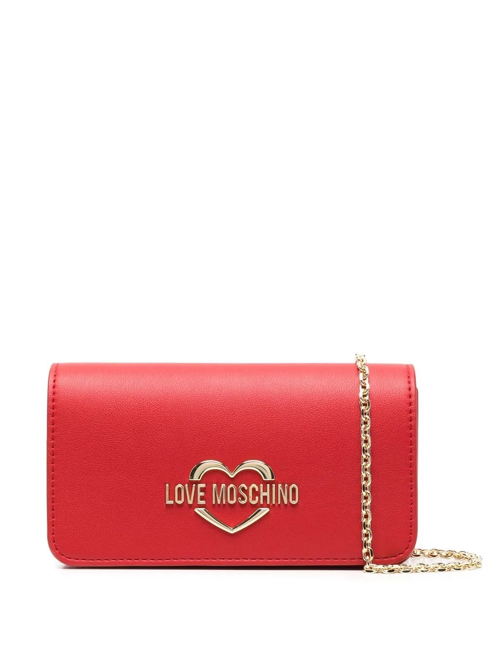 

Love Moschino logo-plaque detail crossbody bag - Red